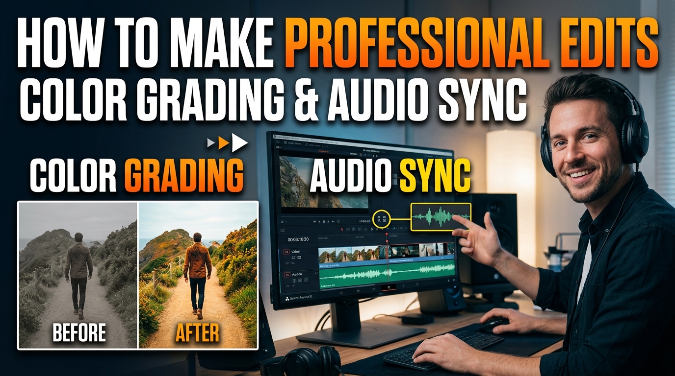 How to Make Professional Edits: Color Grading and Audio Sync
