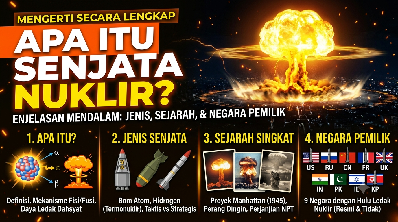 Apa Itu Senjata Nuklir? Jenis, Sejarah, dan Negara yang Memilikinya