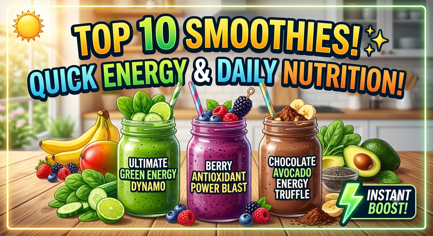 Top 10 Smoothies for Quick Energy and Daily Nutrition