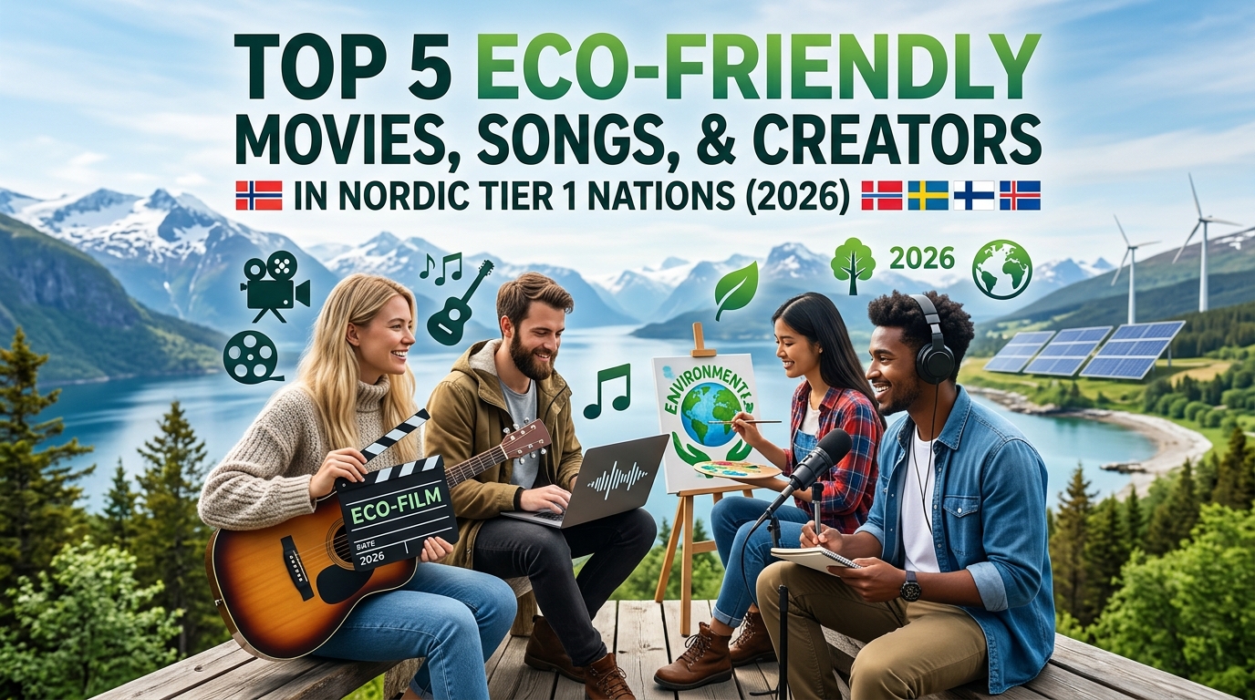 Top 5 Eco-Friendly Movies, Songs, and Creators in Nordic Tier 1 Nations (2026)