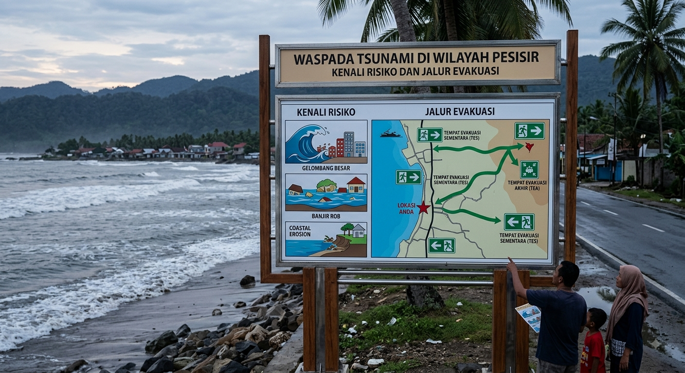 Waspada Tsunami di Wilayah Pesisir, Kenali Risiko dan Jalur Evakuasi