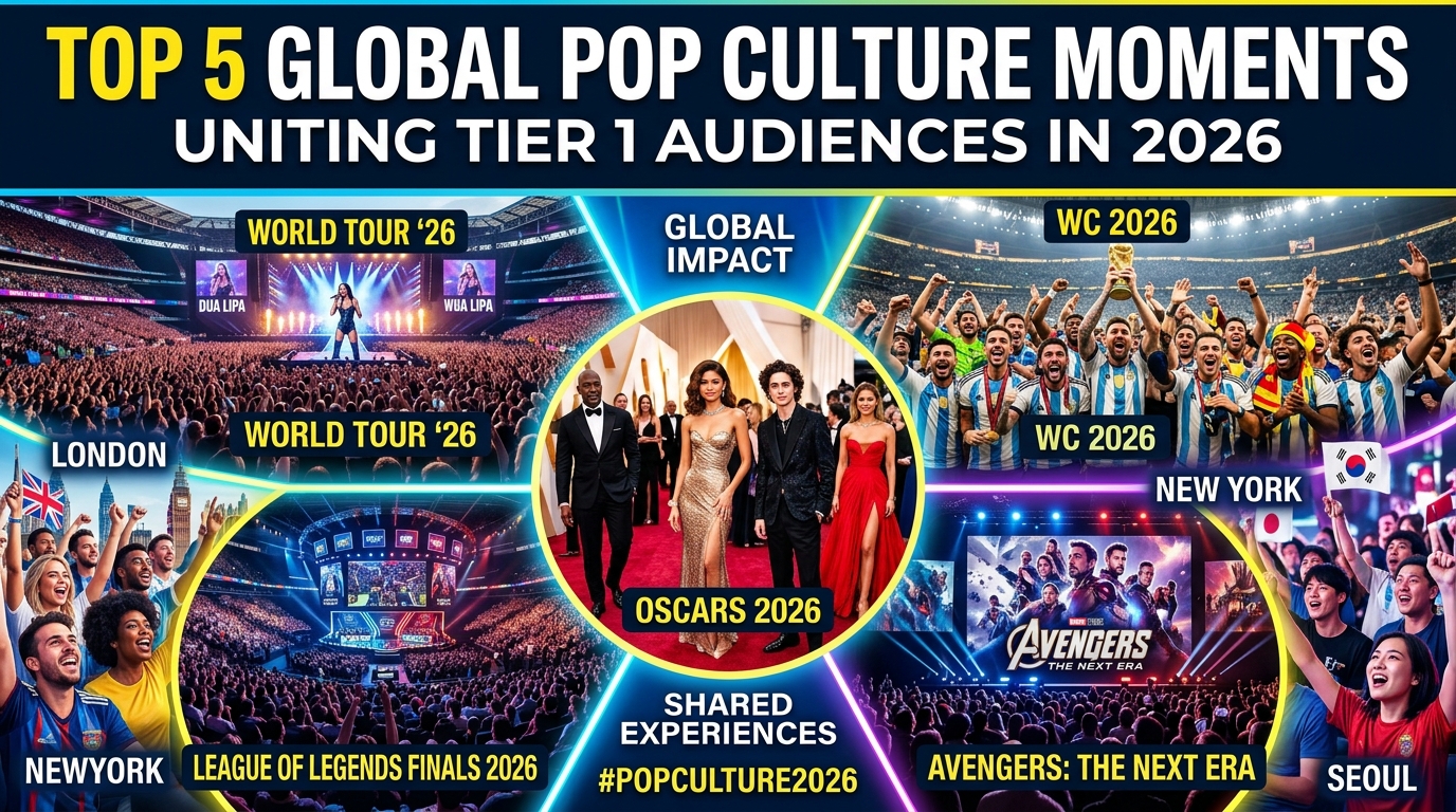 Top 5 Global Pop Culture Moments Uniting Tier 1 Audiences in 2026