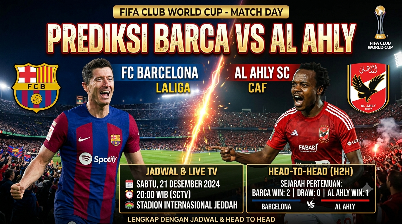 Prediksi Barca vs Al Ahly Lengkap dengan Jadwal dan Head to Head