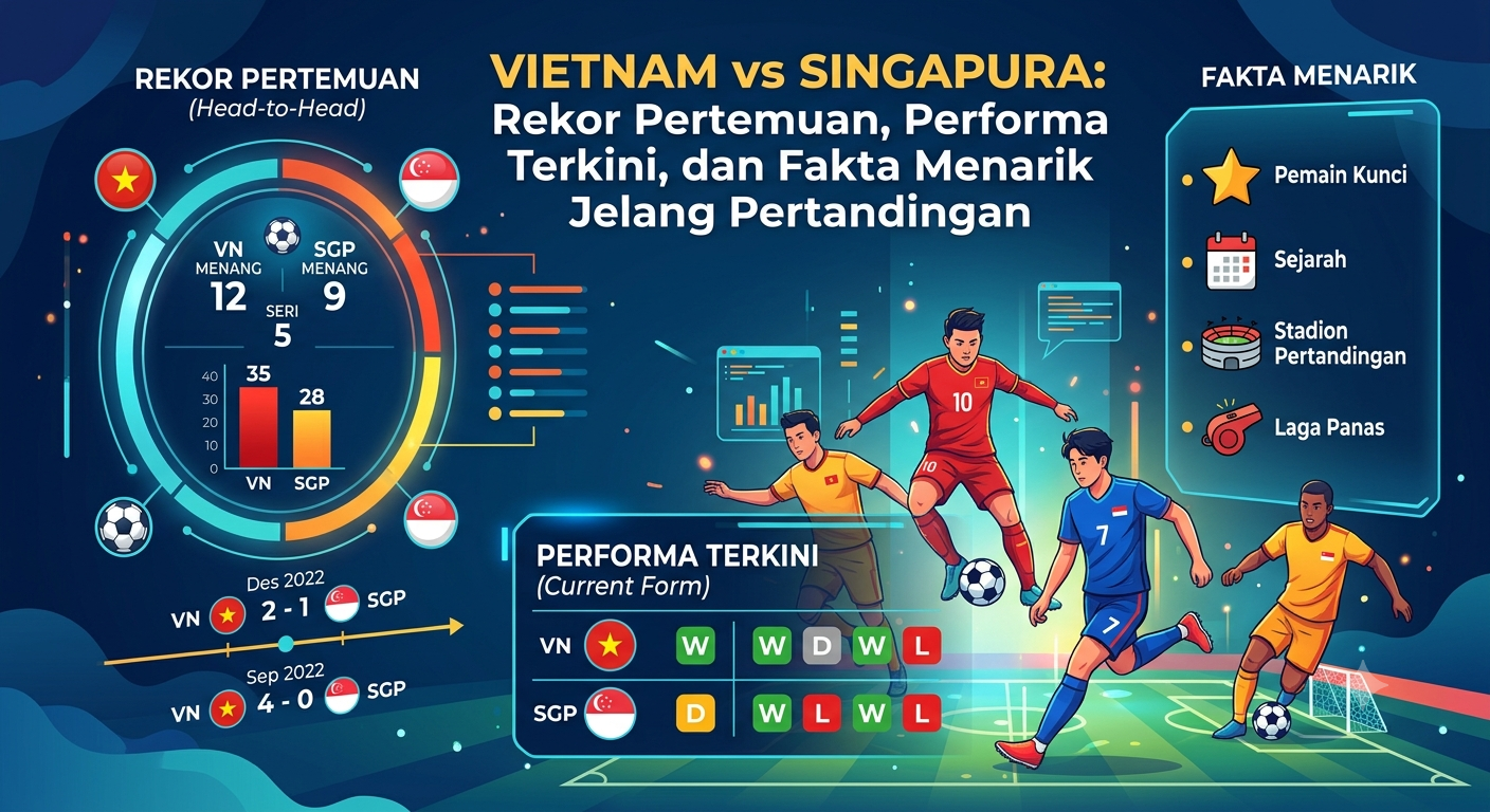 Vietnam vs Singapura: Rekor Pertemuan, Performa Terkini, dan Fakta Menarik Jelang Pertandingan