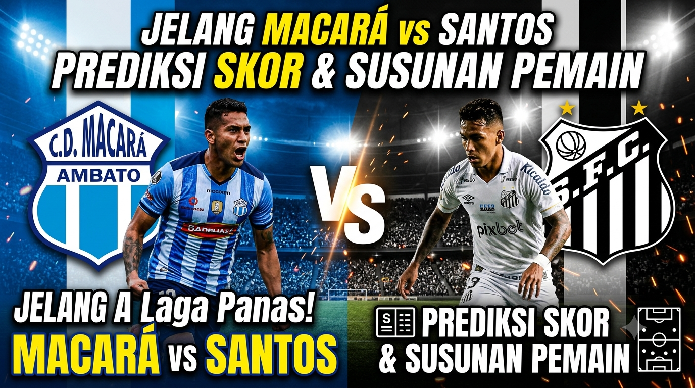 Jelang Macara vs Santos, Ini Prediksi Skor dan Perkiraan Susunan Pemain