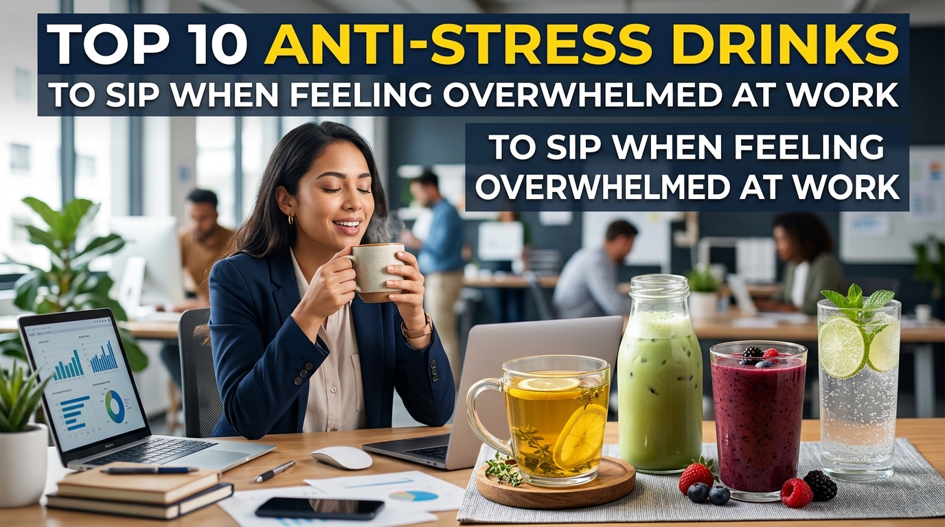 Top 10 Anti-Stress Drinks to Sip When Feeling Overwhelmed at Work