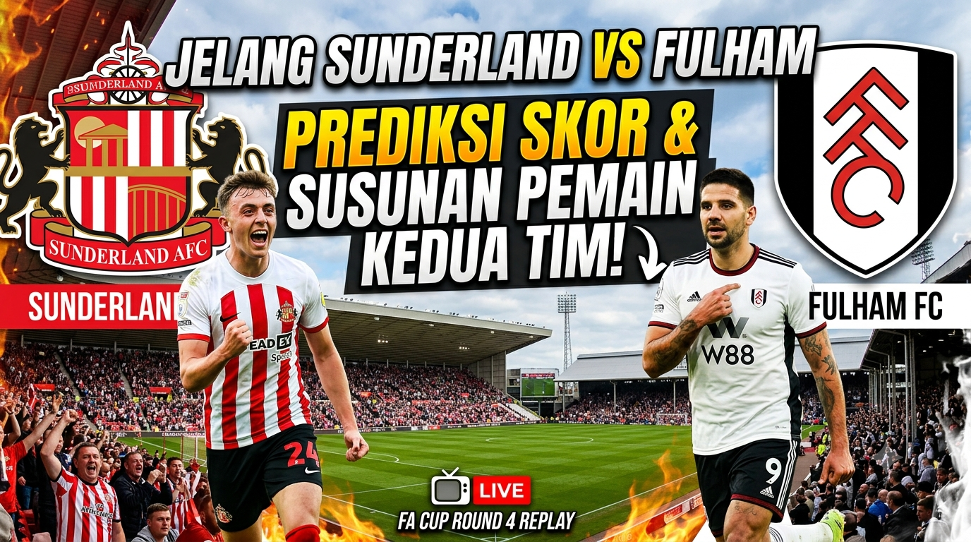 Jelang Sunderland vs Fulham, Ini Prediksi dan Susunan Pemain Kedua Tim