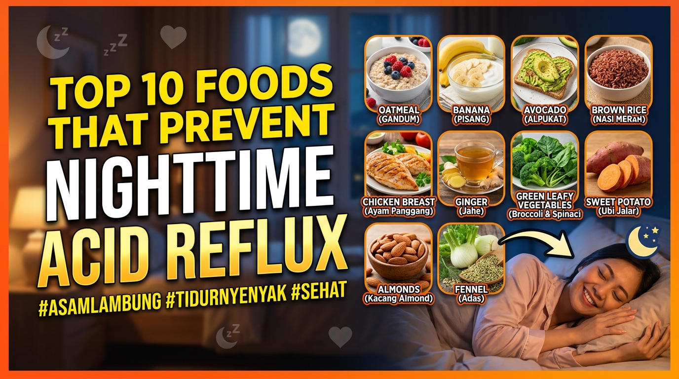 Top 10 Foods That May Help Prevent Sleep-Disrupting Nighttime Acid Reflux