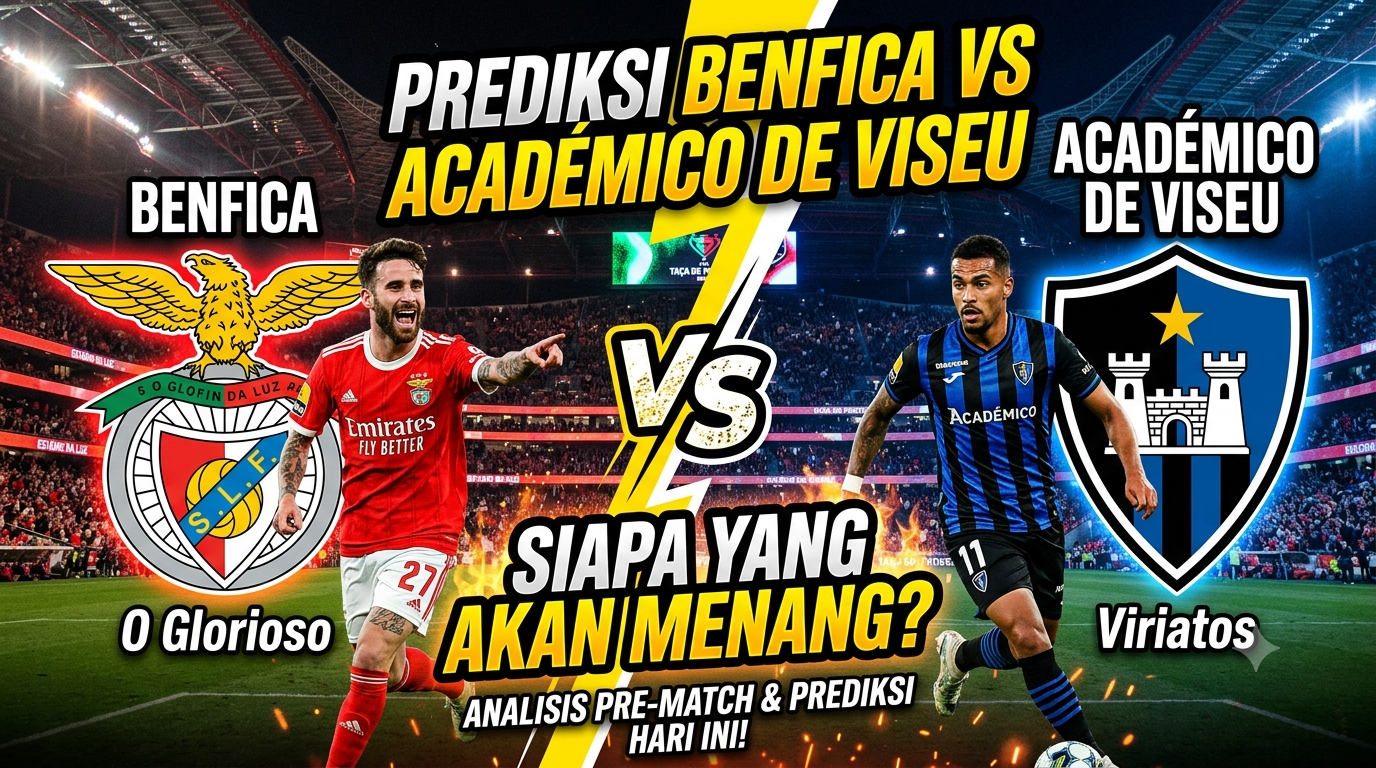 Prediksi Benfica vs Academico de Viseu, Siapa yang Akan Menang?