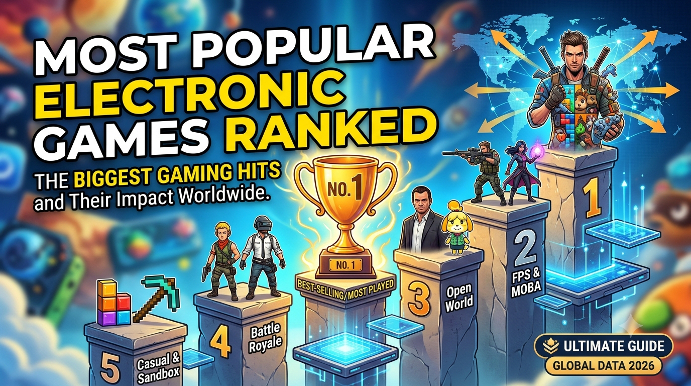 Most Popular Electronic Games Ranked: The Biggest Gaming Hits and Their Impact Worldwide