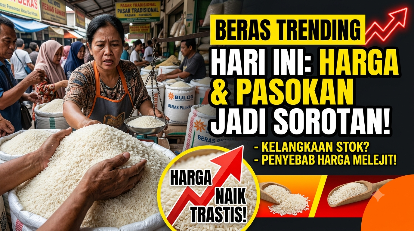 Beras Trending Hari Ini, Ini Penyebab Harga dan Pasokan Jadi Sorotan