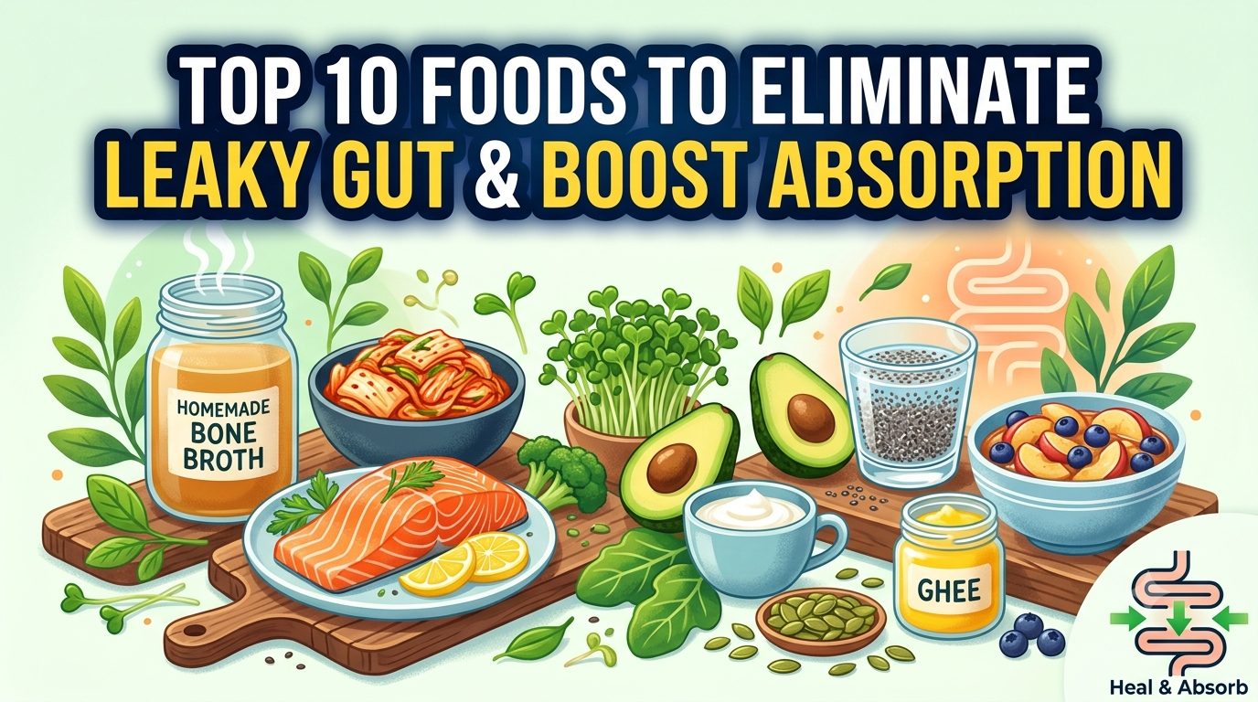 Top 10 Foods to Eliminate Leaky Gut and Improve Daily Nutrient Absorption