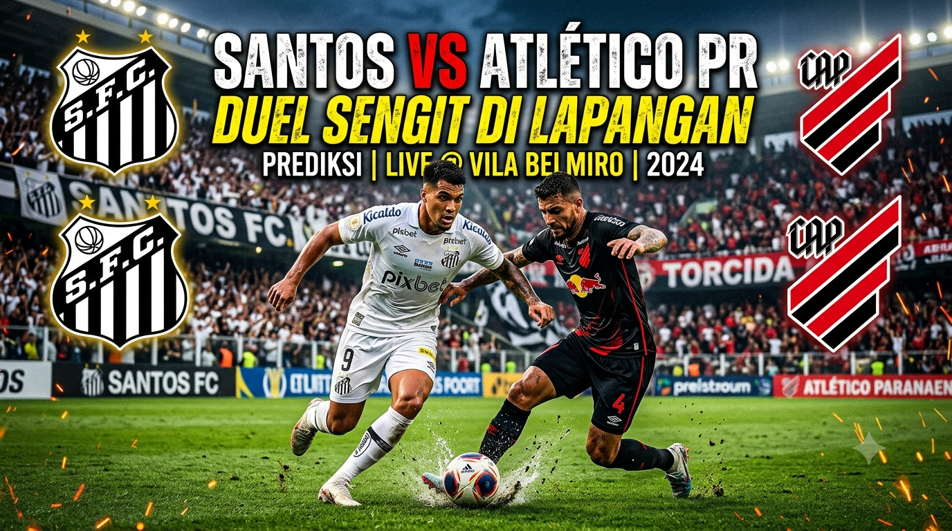 Prediksi Santos vs Atlético Paranaense, Duel Sengit di Lapangan