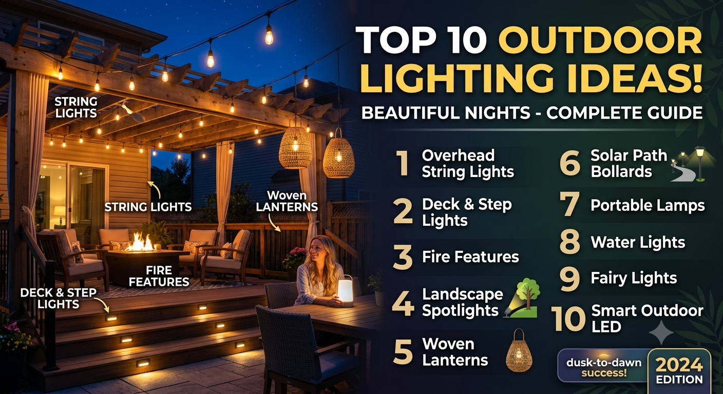 Top 10 Outdoor Patio Lighting Ideas for Beautiful Nights