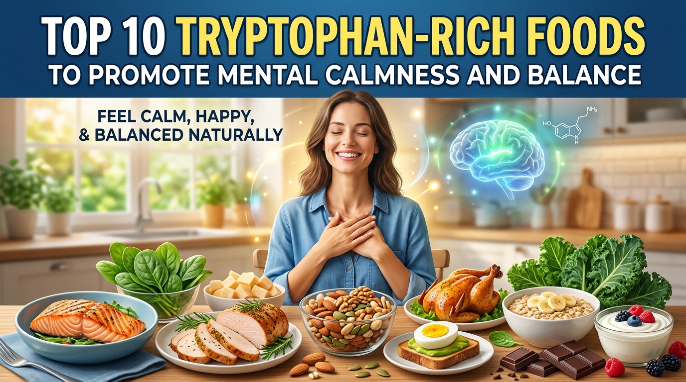 Top 10 Tryptophan-Rich Foods to Promote Mental Calmness and Balance