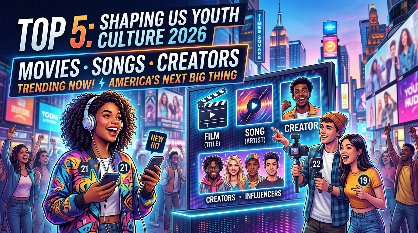 Top 5 Movies, Songs, and Creators Shaping US Youth Culture in 2026