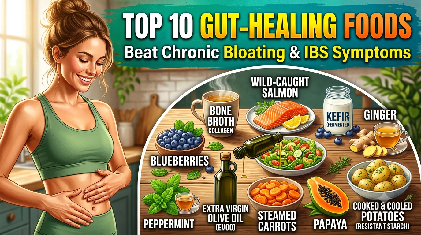 Top 10 Gut-Healing Foods to Beat Chronic Bloating and IBS Symptoms