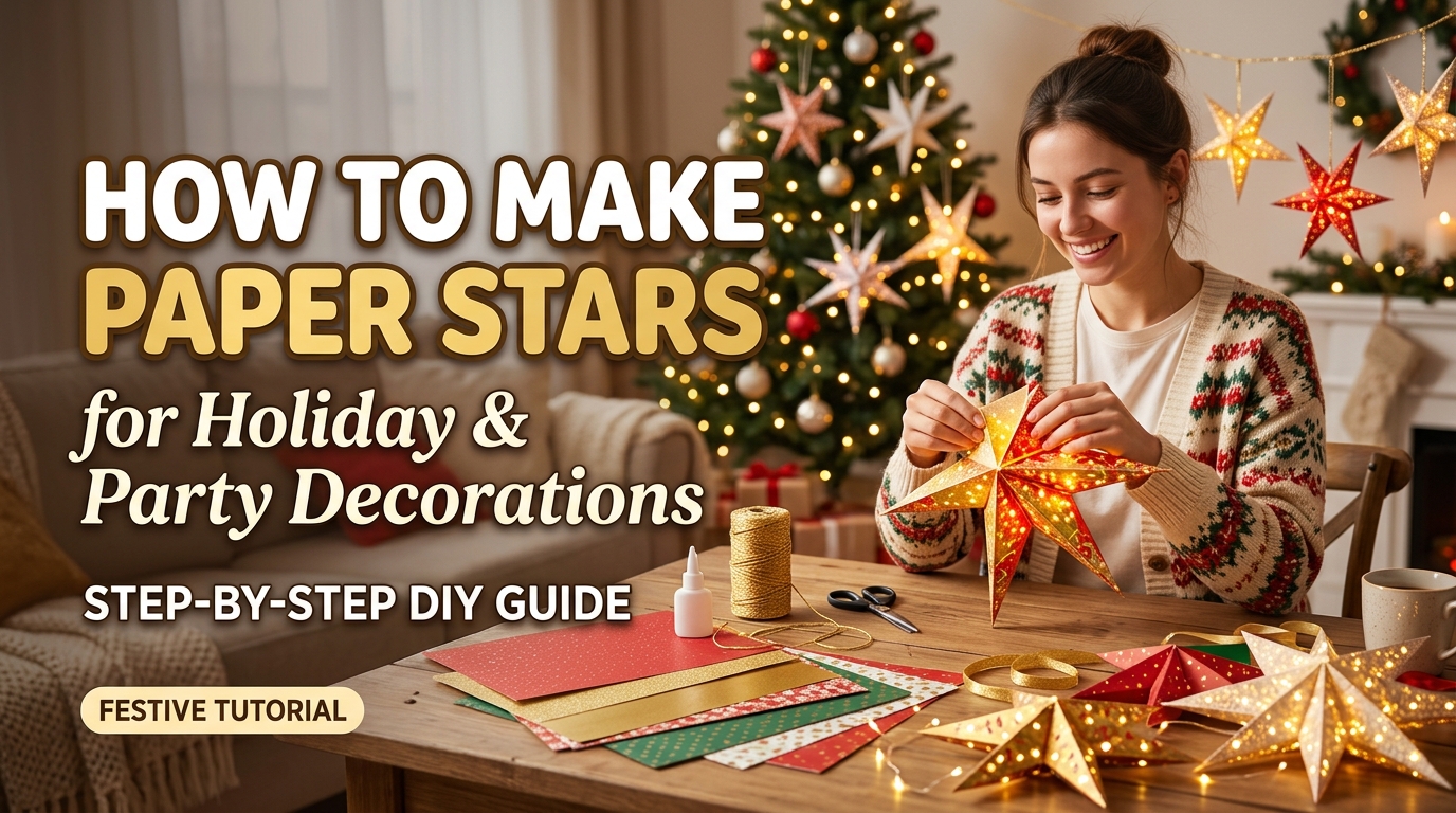 How to Make Paper Stars for Holiday and Party Decorations
