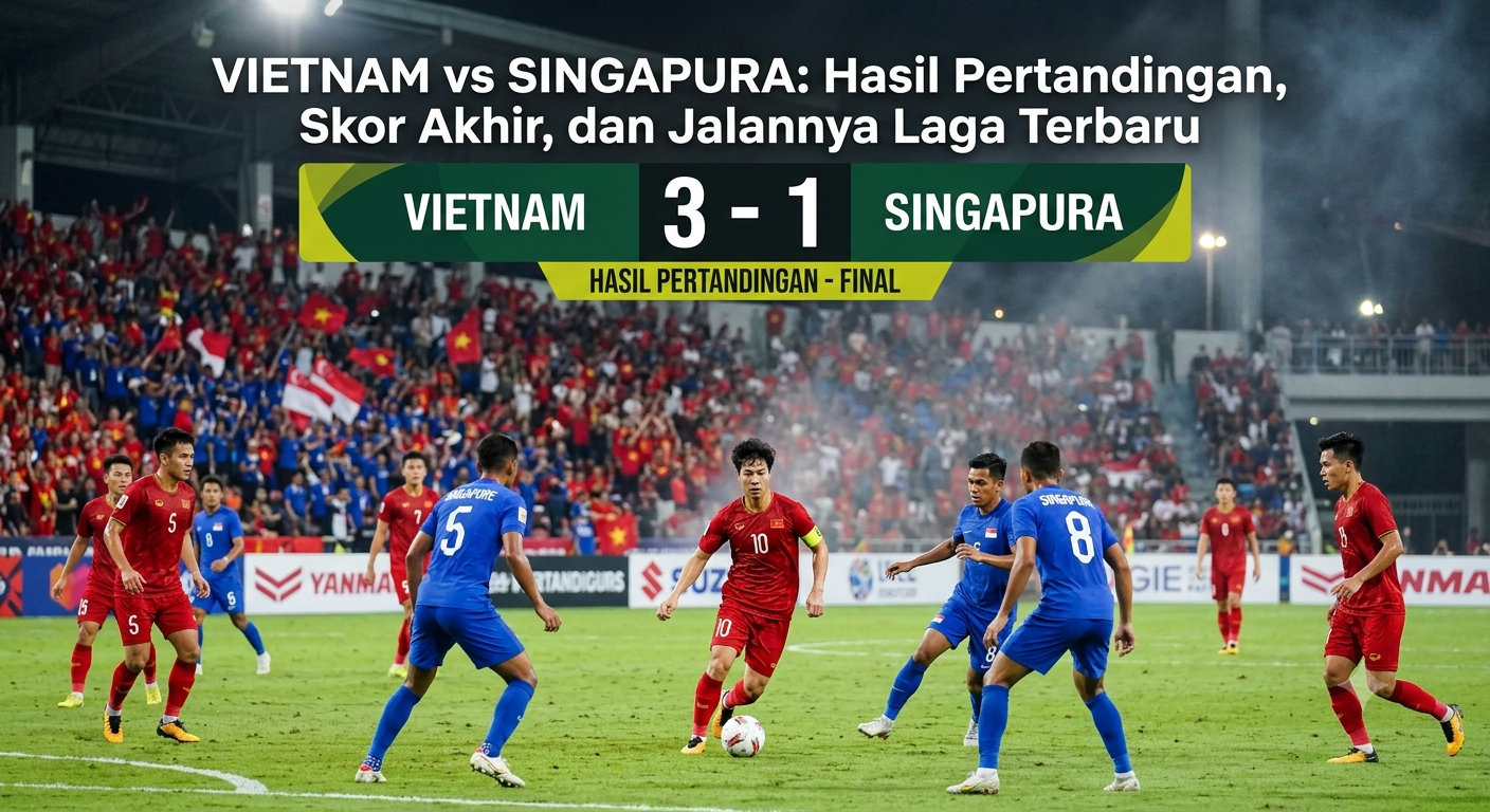 Vietnam vs Singapura: Hasil Pertandingan, Skor Akhir, dan Jalannya Laga Terbaru