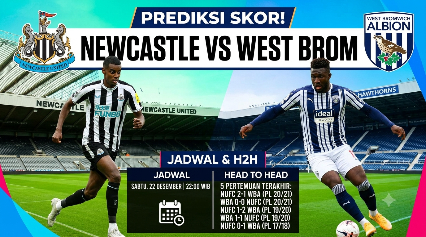 Prediksi Newcastle vs West Brom, Lengkap dengan Jadwal dan Head to Head