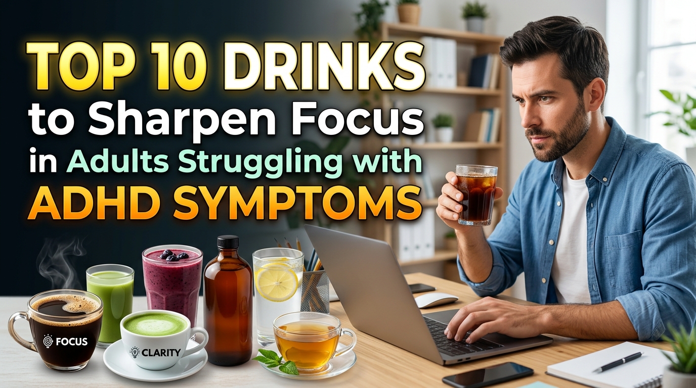 Top 10 Drinks to Support Focus in Adults Experiencing ADHD Symptoms