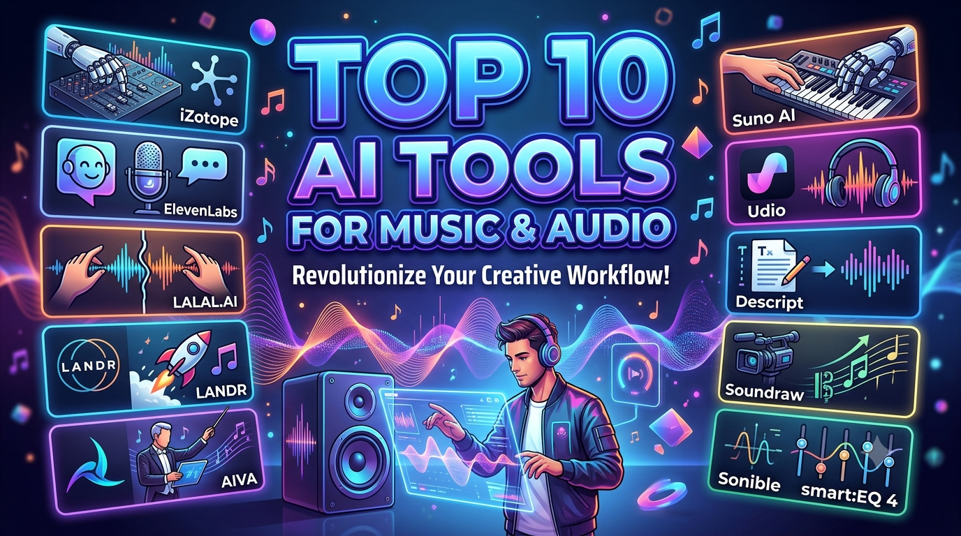 Top 10 AI Tools for Music and Audio: The Ultimate Guide