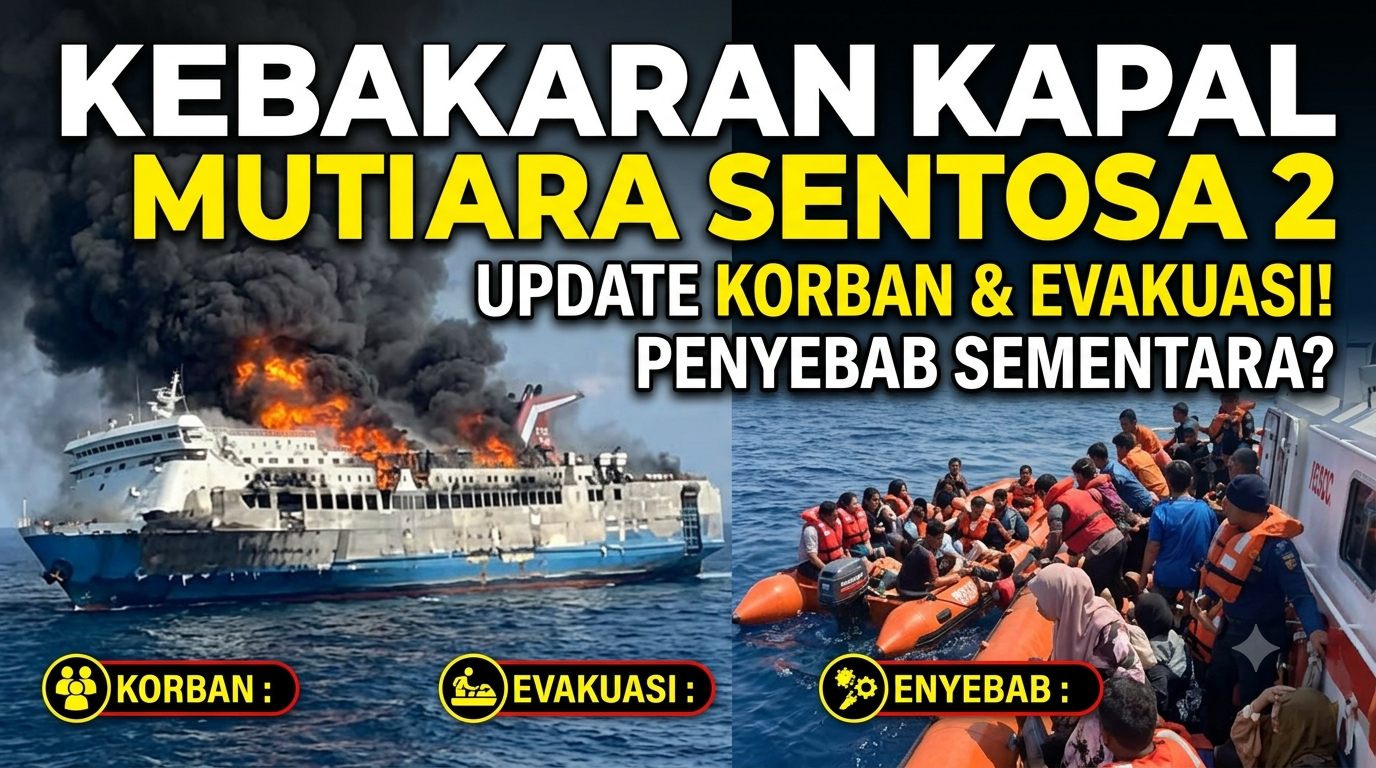 Kebakaran Kapal Mutiara Sentosa 2: Update Korban, Proses Evakuasi, dan Penyebab Sementara