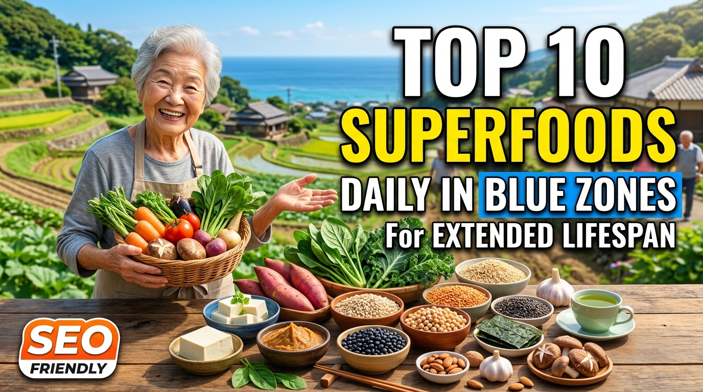 Top 10 Superfoods Eaten Daily in Blue Zones for Healthy Longevity