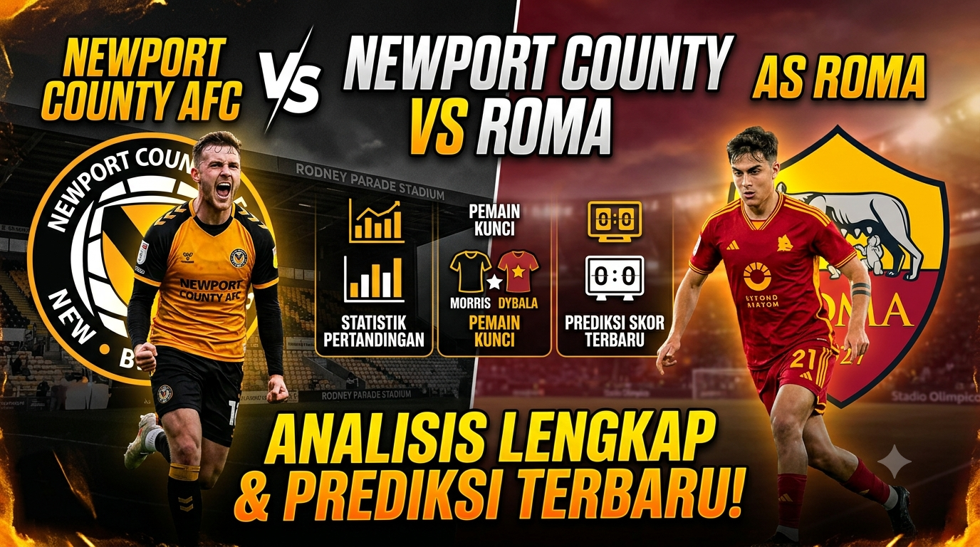 Newport vs Roma: Statistik Pertandingan, Pemain Kunci, dan Prediksi Skor Terbaru