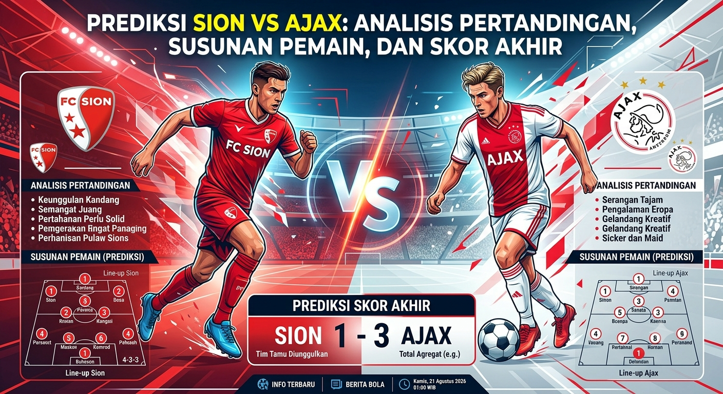 Prediksi Sion vs Ajax: Analisis Pertandingan, Susunan Pemain, dan Skor Akhir