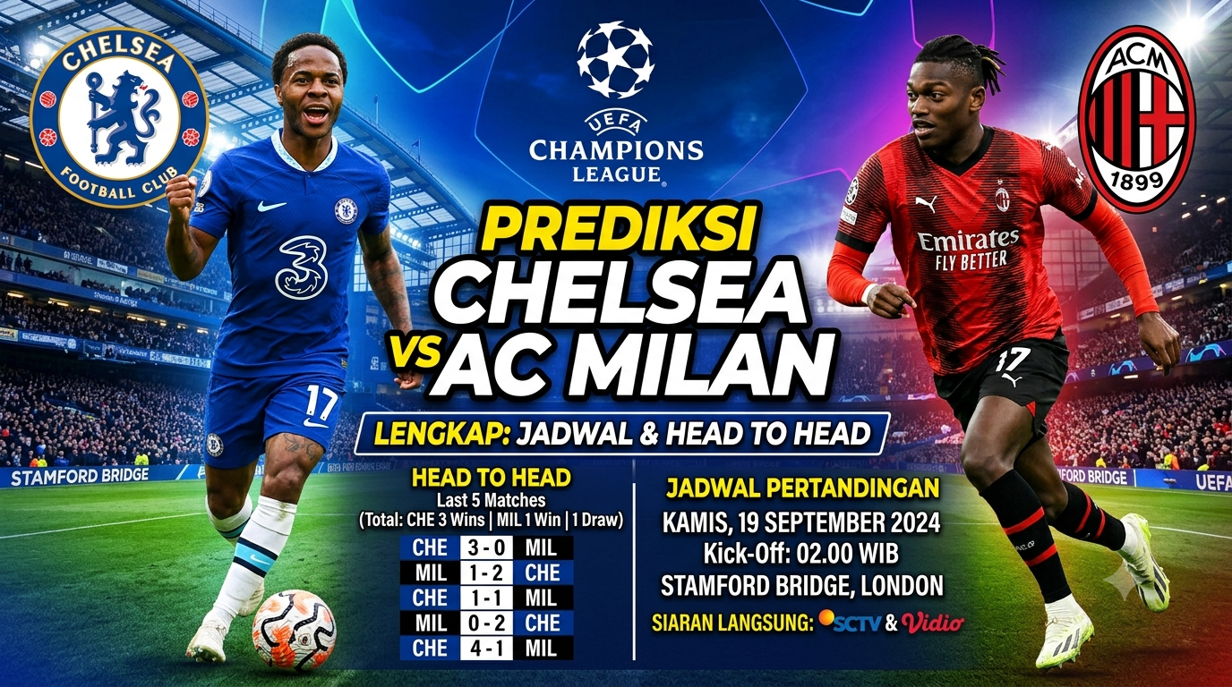 Prediksi Chelsea vs AC Milan, Lengkap dengan Jadwal dan Head to Head