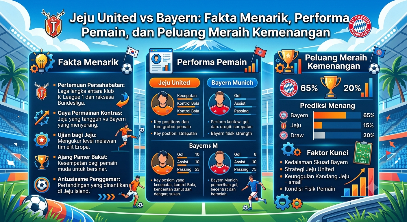 Jeju United vs Bayern: Fakta Menarik, Performa Pemain, dan Peluang Meraih Kemenangan