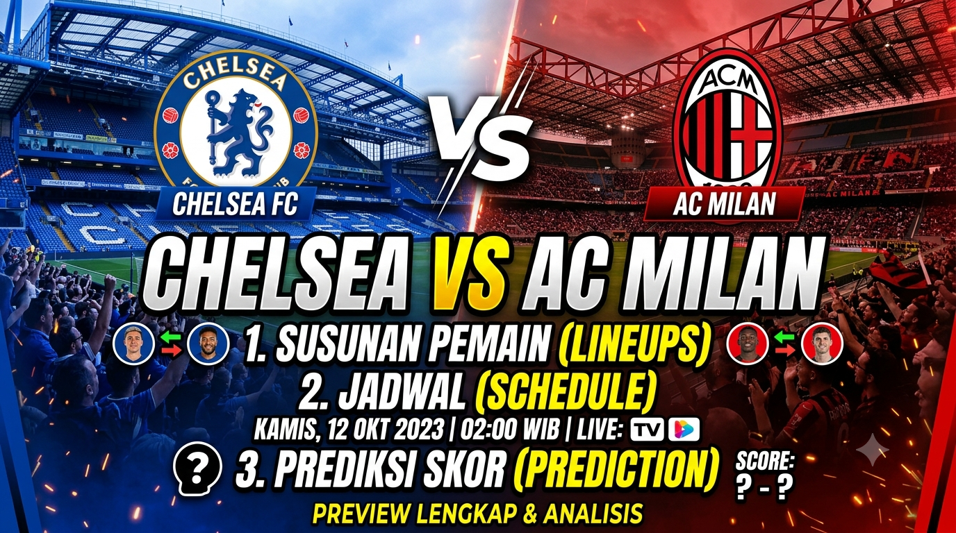 Chelsea vs AC Milan: Susunan Pemain, Jadwal, dan Prediksi Pertandingan
