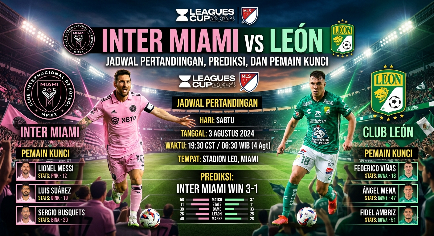 Inter Miami vs León: Jadwal Pertandingan, Prediksi, dan Pemain Kunci
