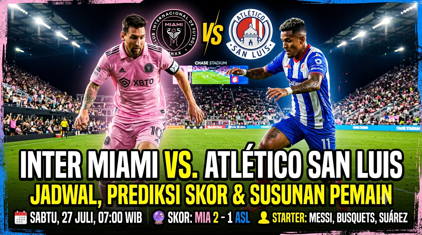 Inter Miami vs Atlético San Luis: Jadwal, Prediksi Skor, dan Susunan Pemain