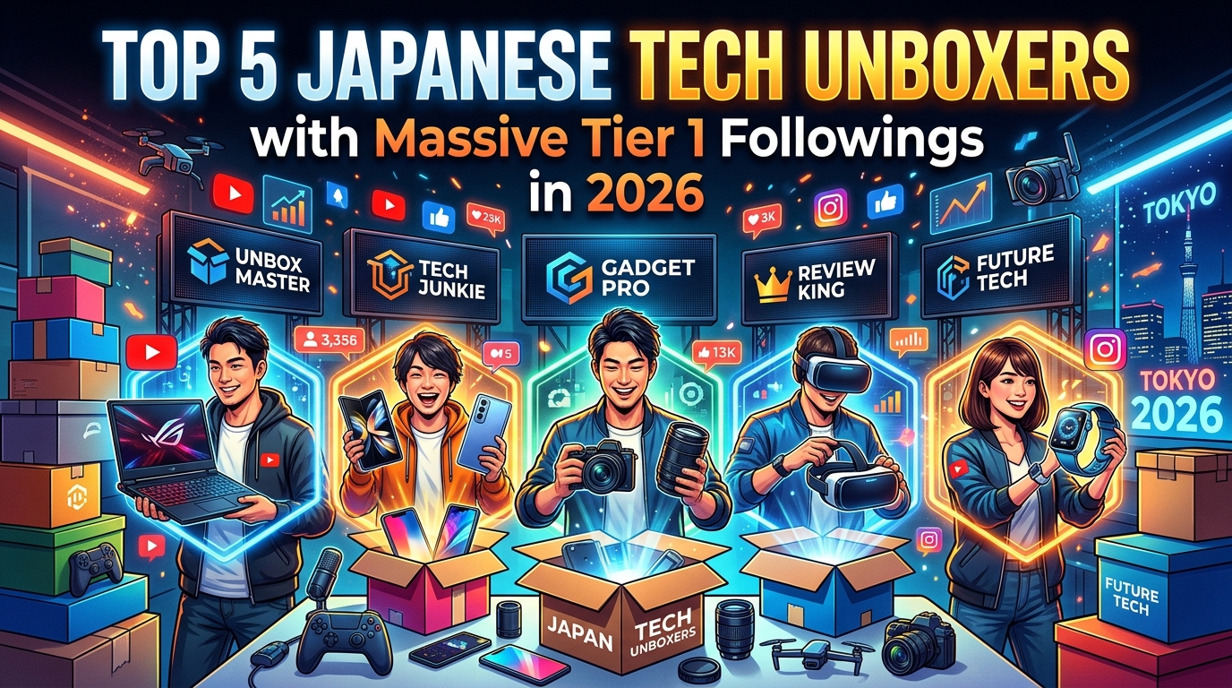 Top 5 Japanese Tech Unboxers with Massive Tier 1 Followings in 2026