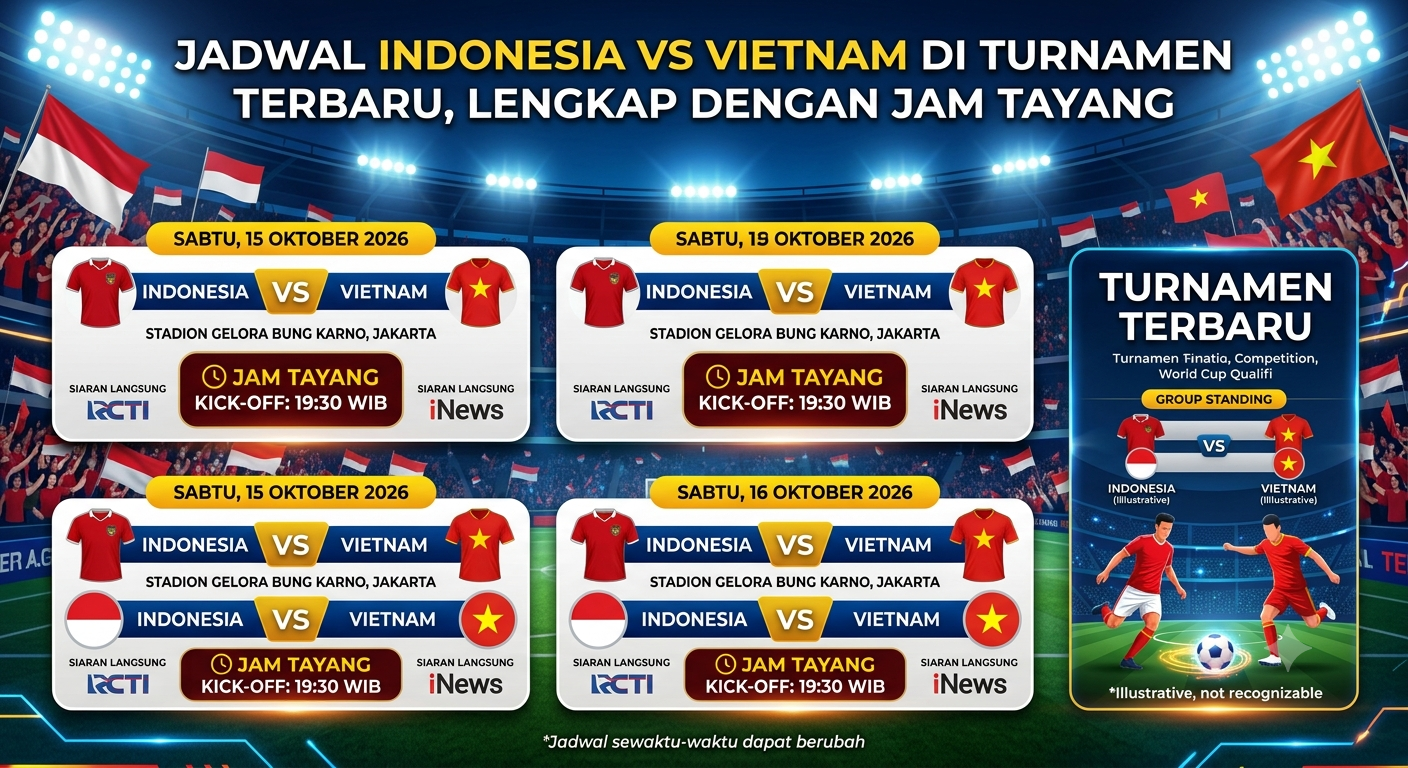Jadwal Indonesia vs Vietnam di Turnamen Terbaru, Lengkap dengan Jam Tayang
