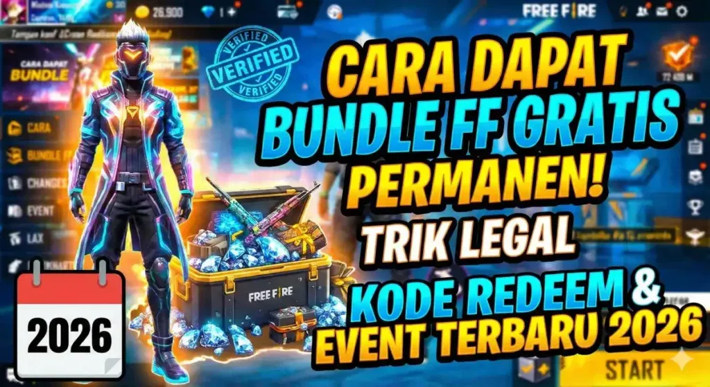 Buruan Serbu! Kode Redeem FF Terbaru 2026: Cara Dapat Skin Senjata dan Bundle Legendaris Gratis