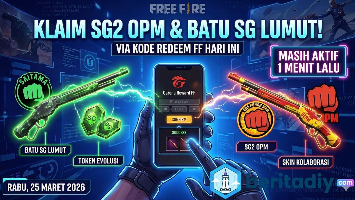 Cepat Ambil! Situs Redeem FF Hari Ini 1 Menit yang Lalu untuk Klaim Bundle SG2 Kuning Gratis dan Item Mythic