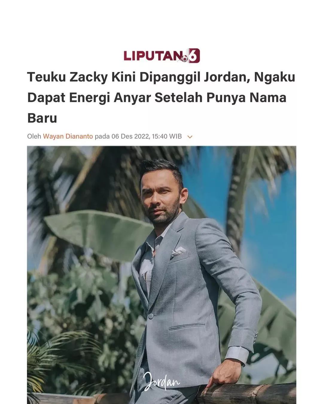Di Balik Nama 'Jordan': Teuku Zacky Buka Suara Soal Perjalanan Spiritual dan Isu Teuku Zacky Agama