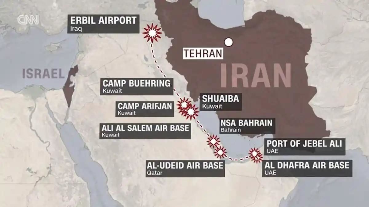 Eskalasi Perang Timur Tengah: Serangan Balasan Iran Hantam Berbagai Pangkalan Militer AS