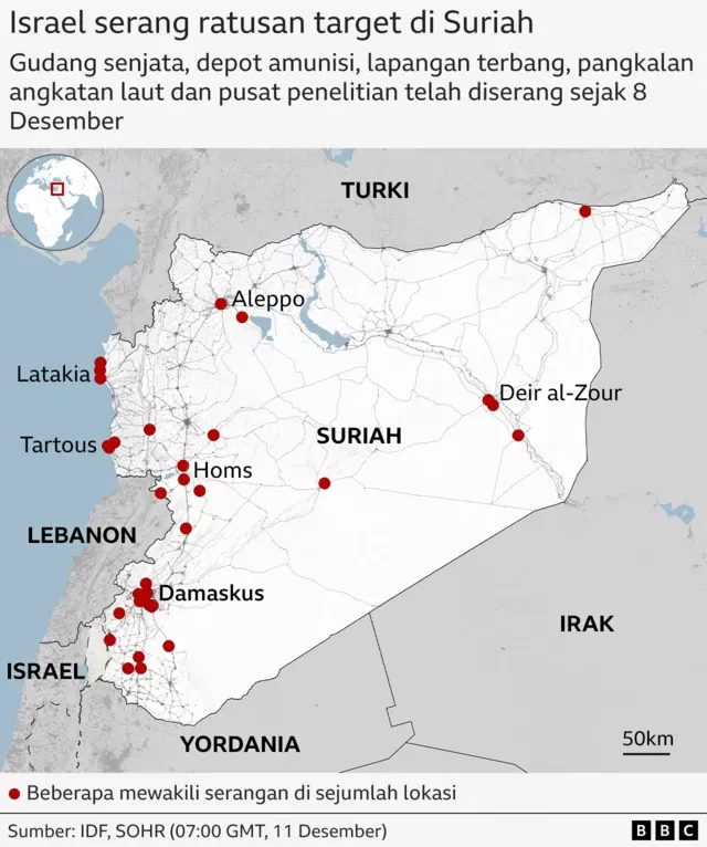 Gejolak di Suriah: Dari Penemuan Material Nuklir Era Assad hingga Eskalasi Serangan Israel