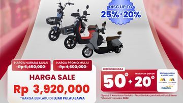 Kabar Gembira! Transmart Full Day Sale Kembali Hadir Beli Sepeda Listrik Dapat Diskon Besar