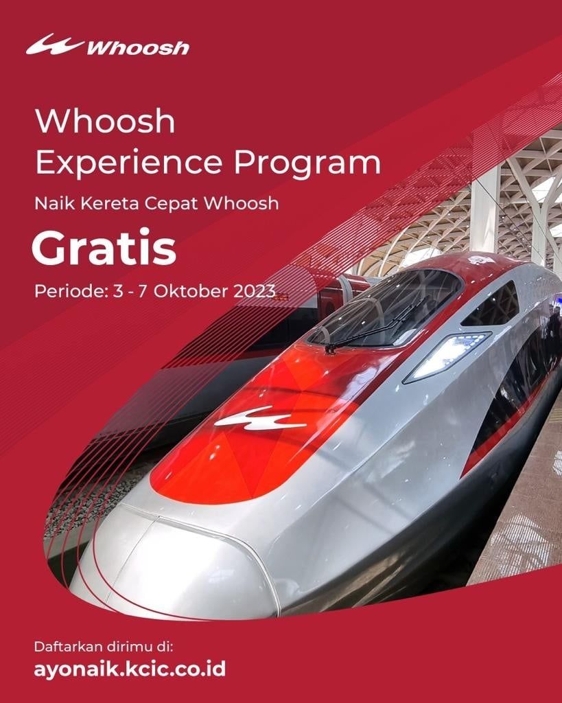 Libur HUT ke-81 RI: Nikmati Promo Tiket Kereta Cepat Whoosh Mulai Rp8.800 dan Prediksi Lonjakan Penumpang