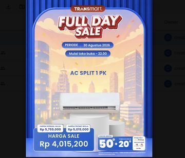 Transmart Gelar Diskon Besar: AC Split 1 PK Hemat Jutaan Rupiah Menarik Pembeli