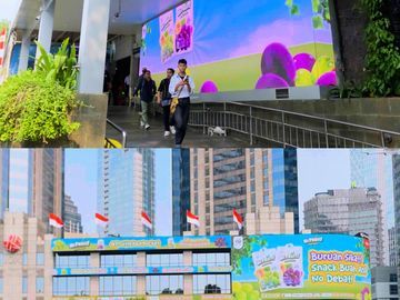 Visual Unik Videotron Hujan Anggur di Jakarta Viral, Warganet Beri Berbagai Reaksi