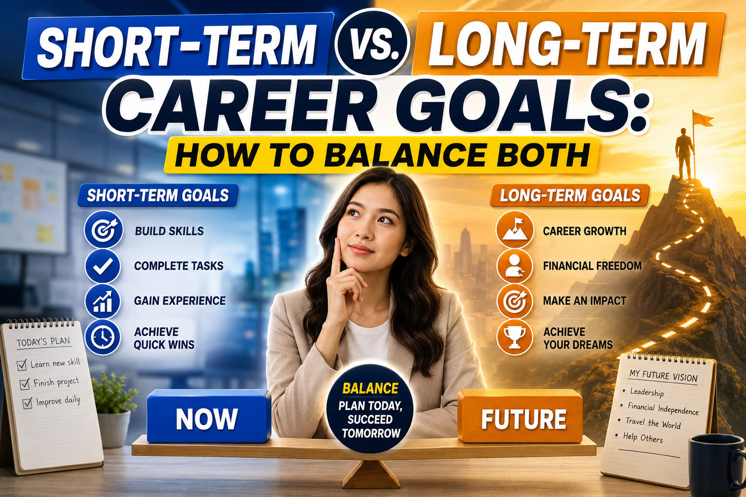 Short-Term vs. Long-Term Career Goals: How to Balance Both
