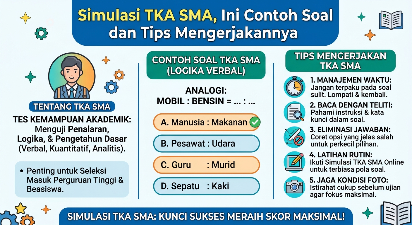 Simulasi TKA SMA, Ini Contoh Soal dan Tips Mengerjakannya