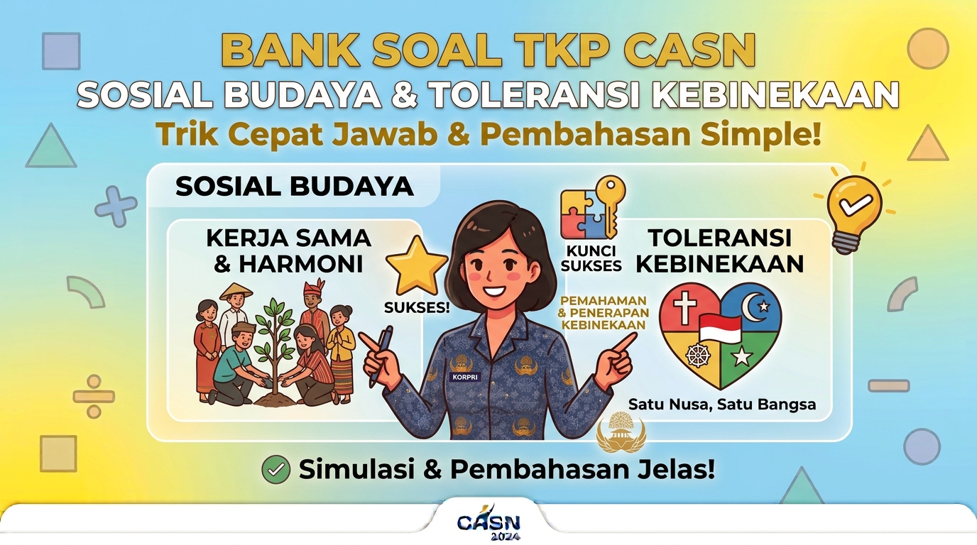 Bank Soal TKP CASN Sosial Budaya dan Toleransi Kebinekaan
