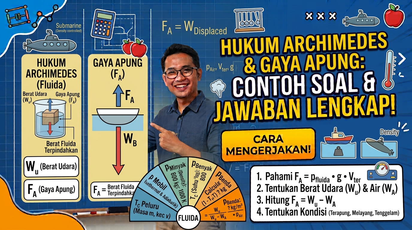 Contoh Soal Hukum Archimedes Mencari Gaya Apung dan Cara Mengerjakannya
